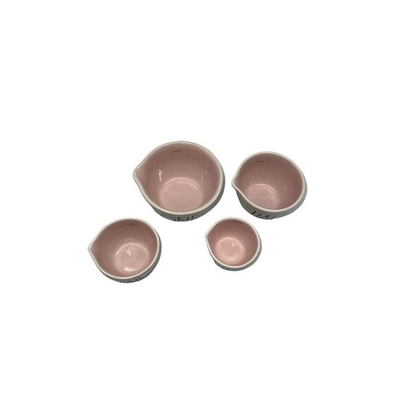 Rae Dunn Measuring Cups With Pink Set of 4 - Picture 2 of 3